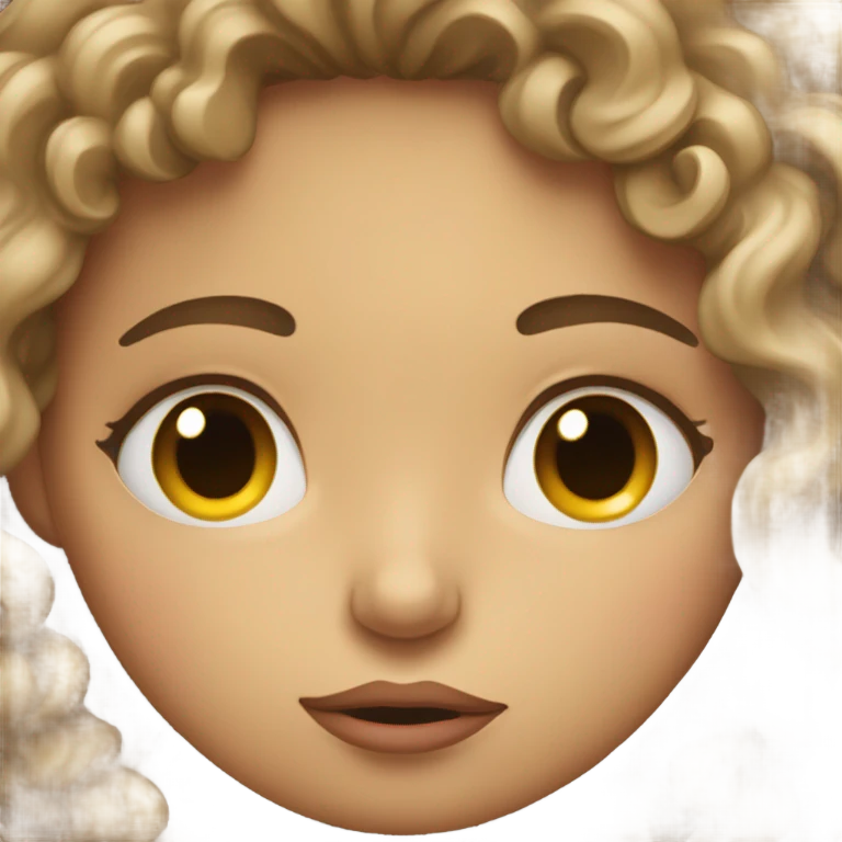  Two girls with curly hair one sleeping on pouting  emoji