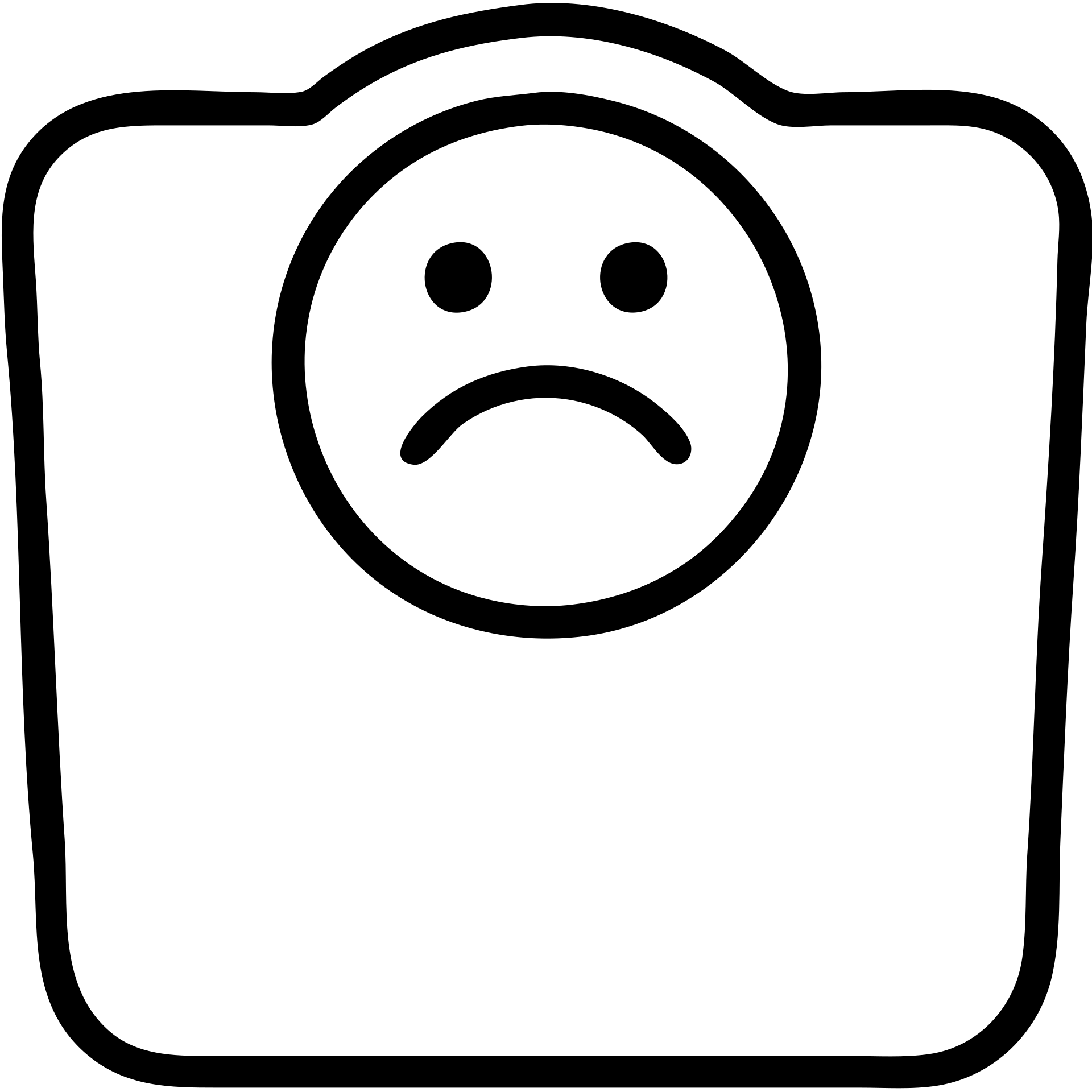outlined icon of a scale with an unhappy face on the dial emoji