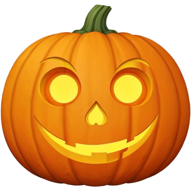pumpkin with moon face like 🌚 emoji