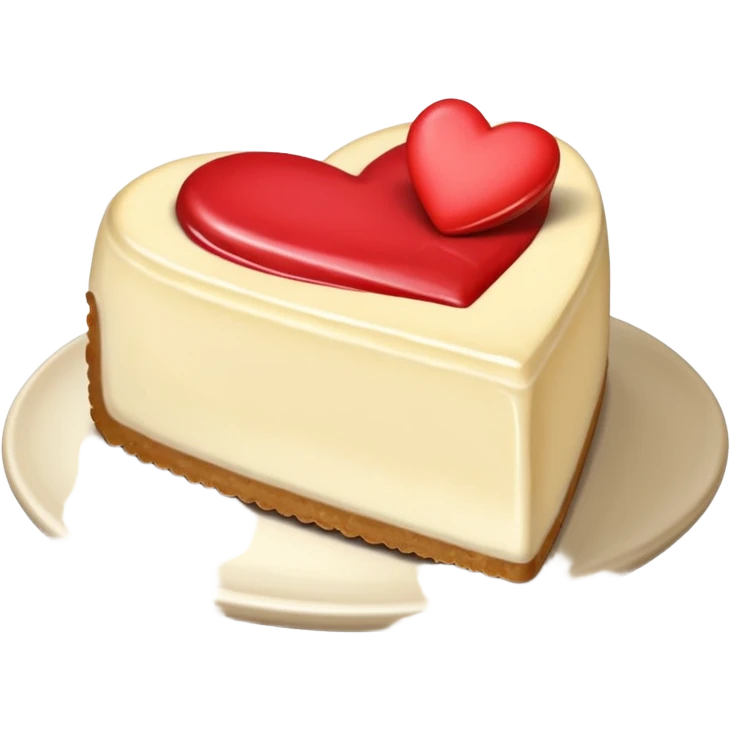 Cheesecake With Heart On Top emoji
