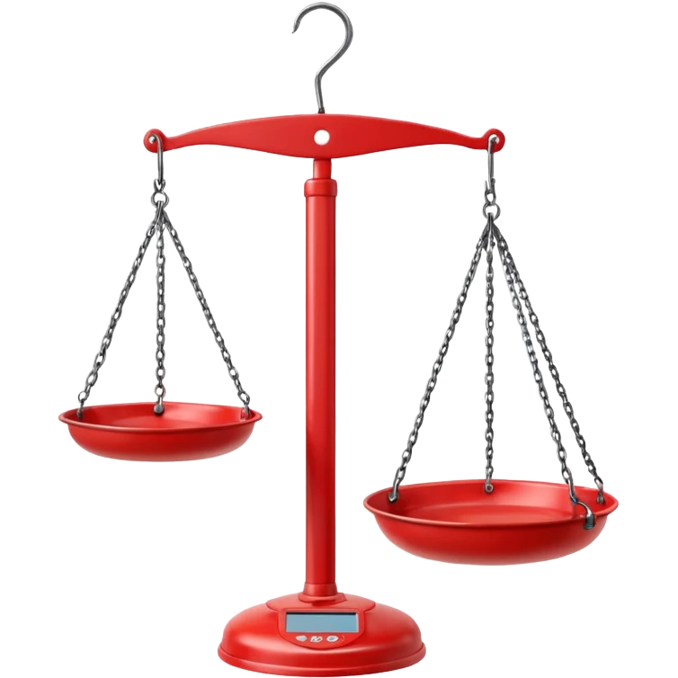 Hanging Balance Scale red  emoji