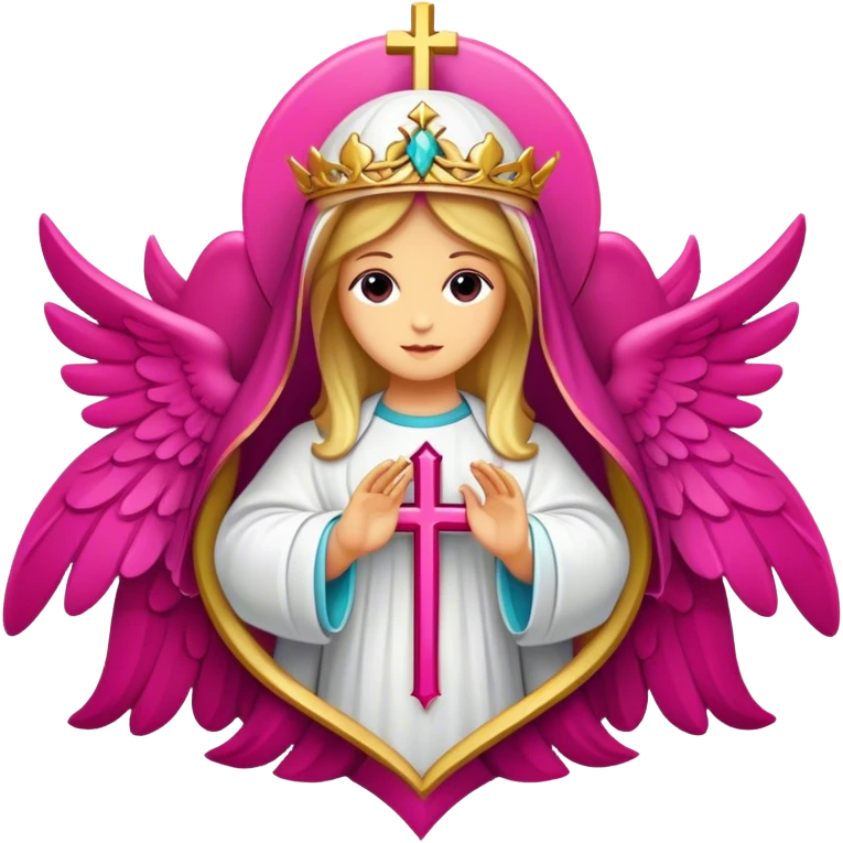 ave maria's emblem with a touch of majenta emoji