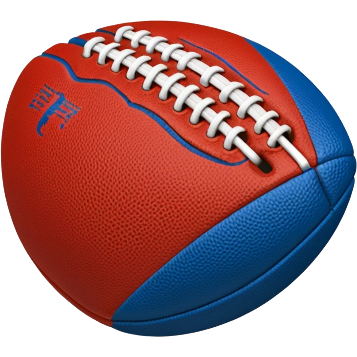 american football ball blue (#00A3E0) and red (#F9423A) emoji