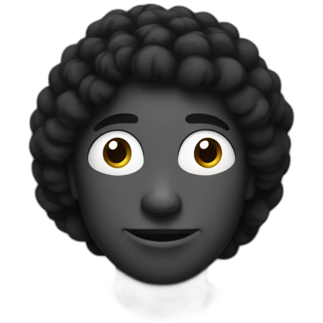 Personne noir tenant du coton emoji