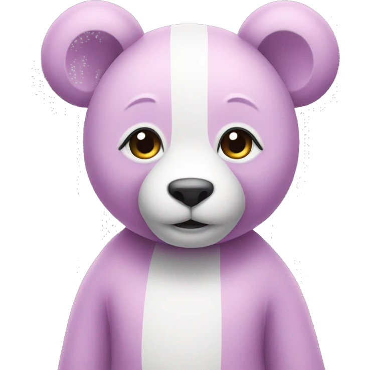 Nounours rose violet blanc emoji