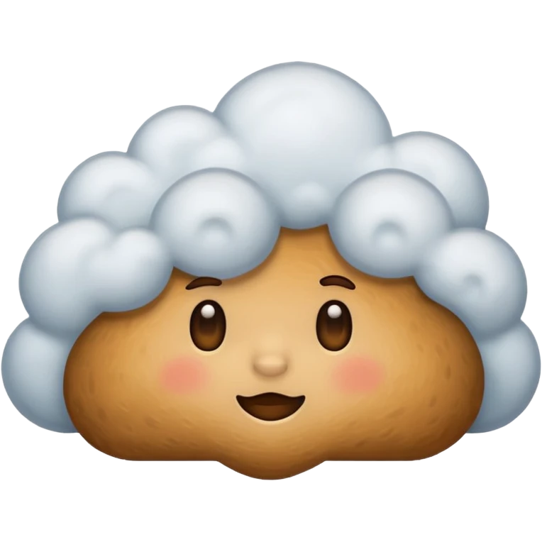 cloud in brown color emoji