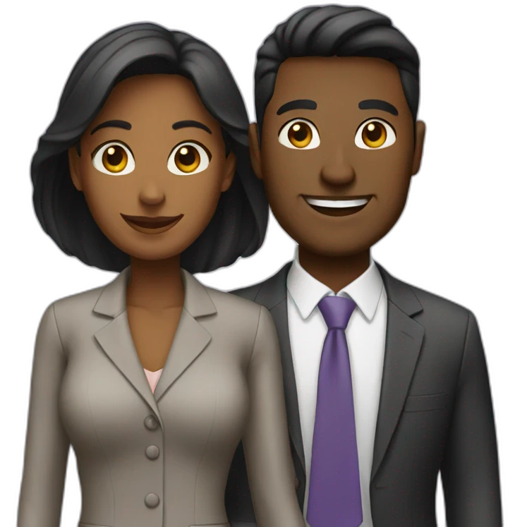 a business trip couple emoji