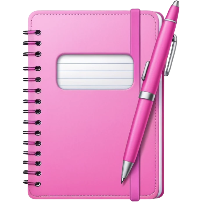 make a notebook with a pen with very girly pink tones. emoji