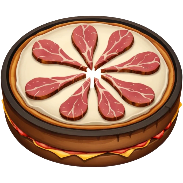 round meat slice rost emoji
