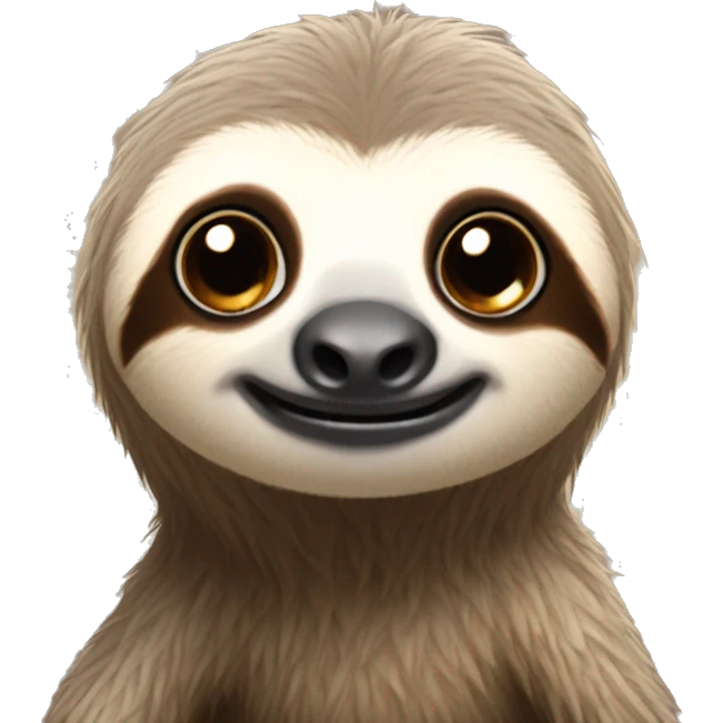 sloth with big eyes emoji