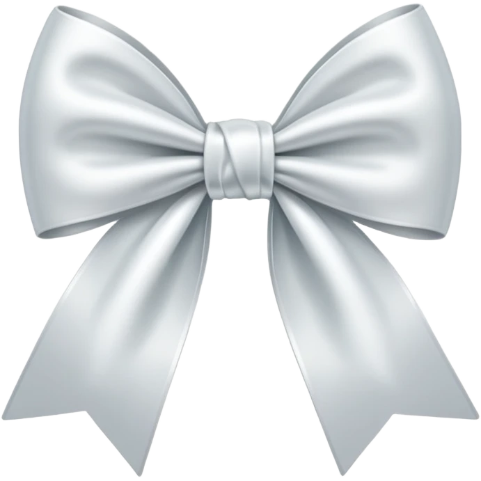 white satin bow emoji
