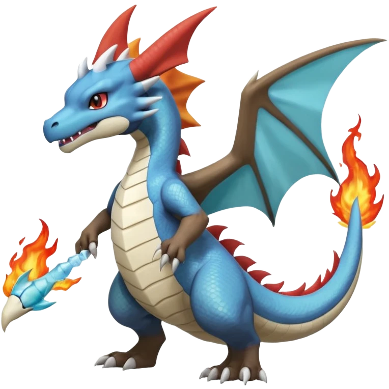 Silvally-Charizard-Marowak-Salamence-Croconaw-Latios-Fakémon-hybrid-creature (full body)  emoji