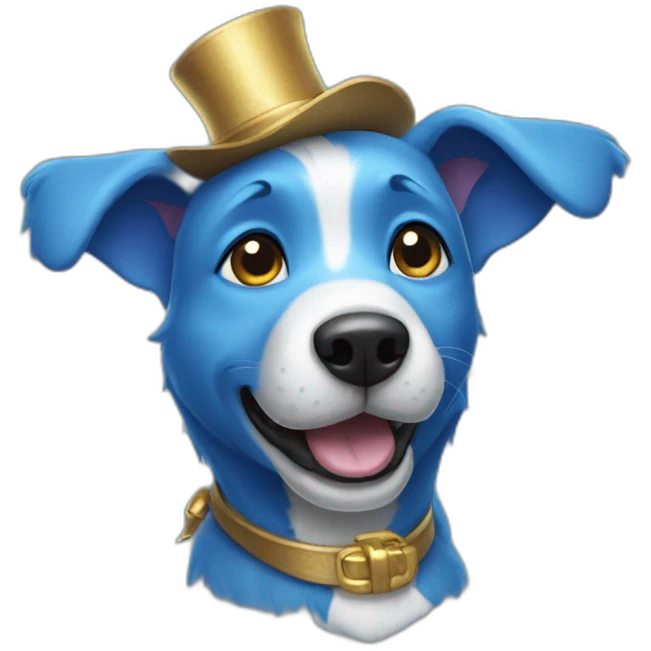 magic blue dog emoji