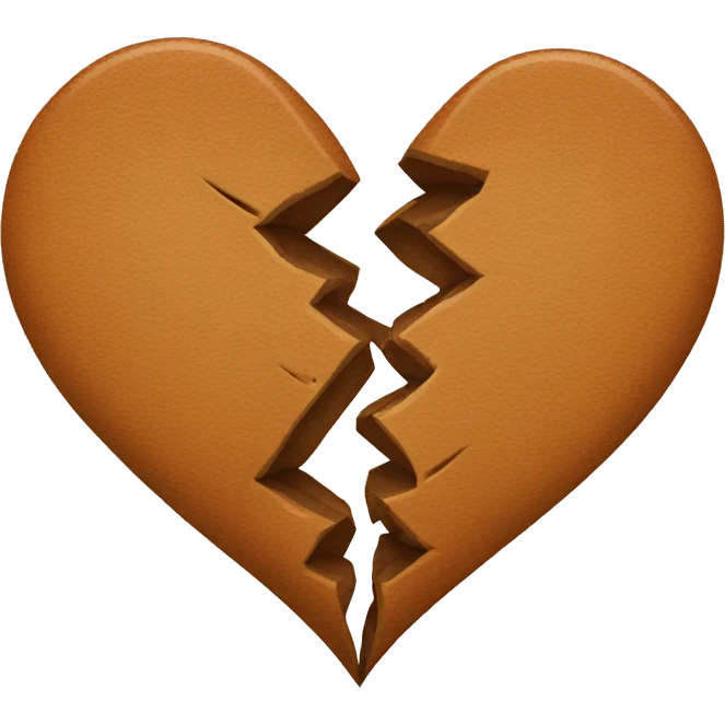 Emoji Broken brown heart emoji