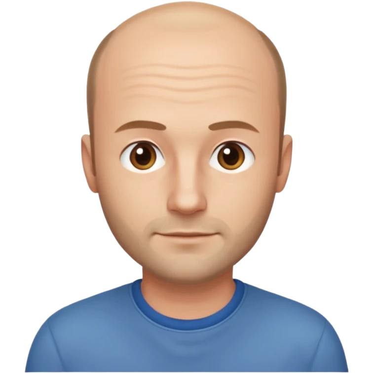 man mid 30's casual clothes balding hairline emoji