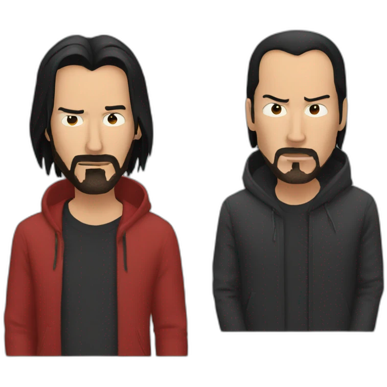 sick and red keanu emoji