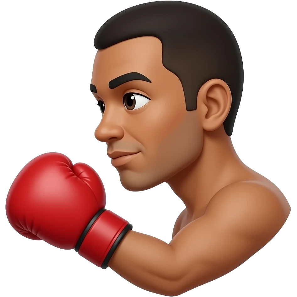 boxeador de perfil emoji