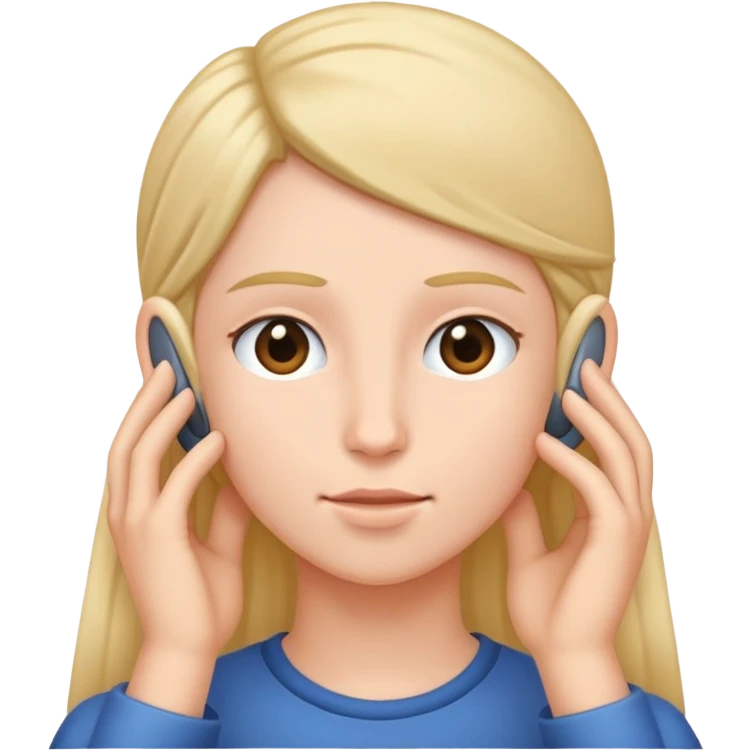 Tuck hair behind ear emoji