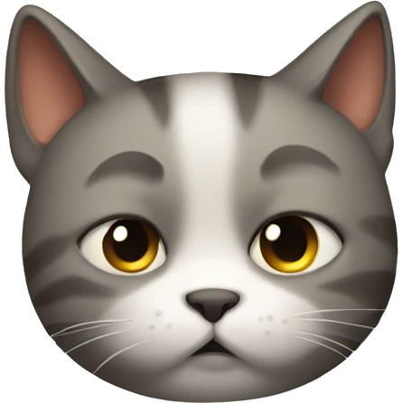 cat with sad face emoji