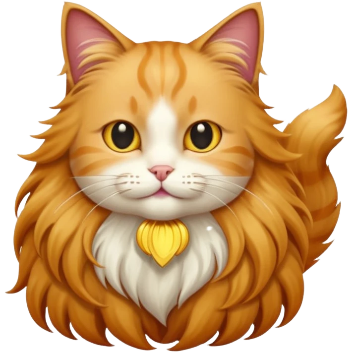 cat with long flowing hair emoji
