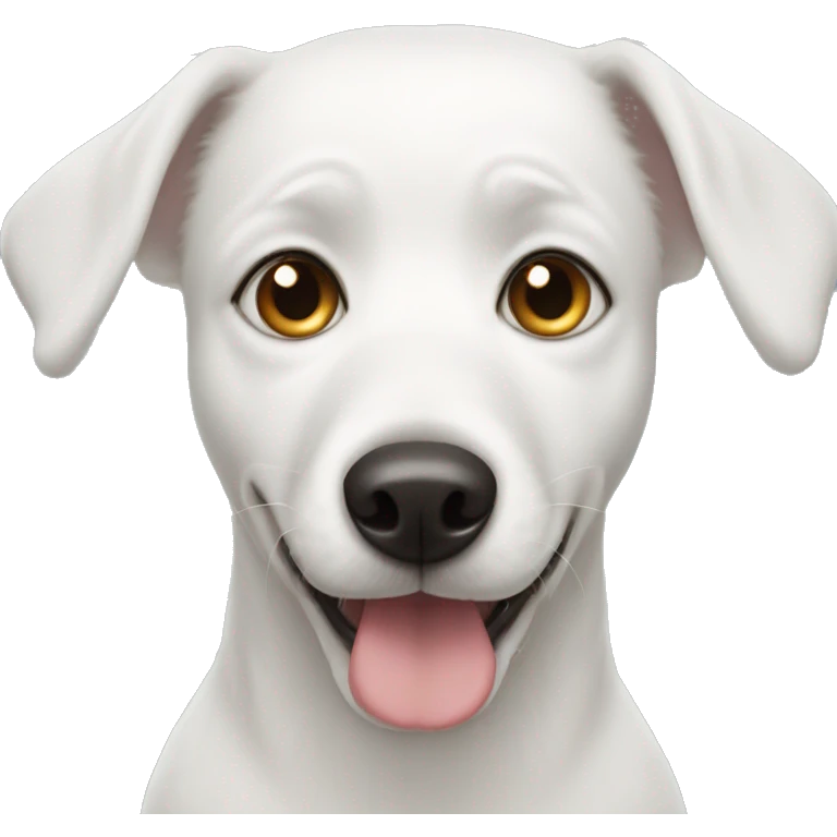 White dog with different eyes emoji