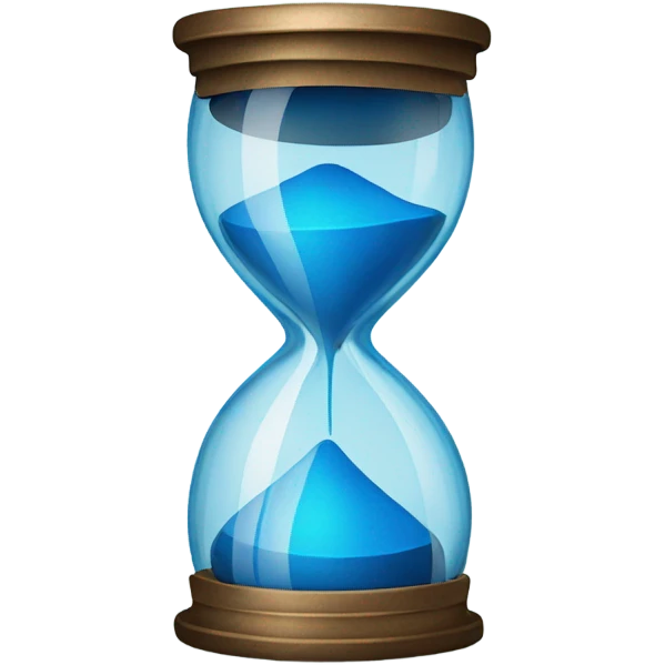 blue hourglass emoji