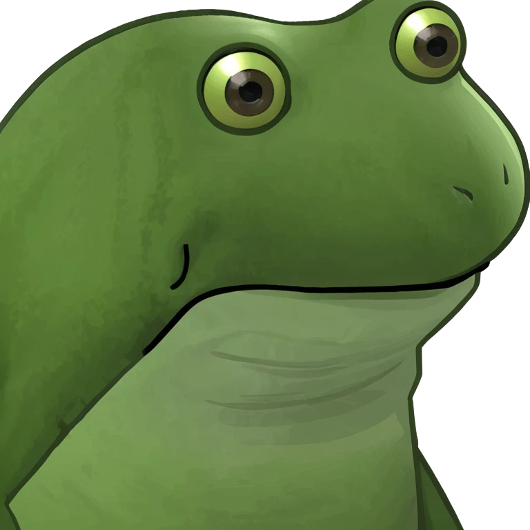 bufo frog tossing money bills in the air, joyful emoji