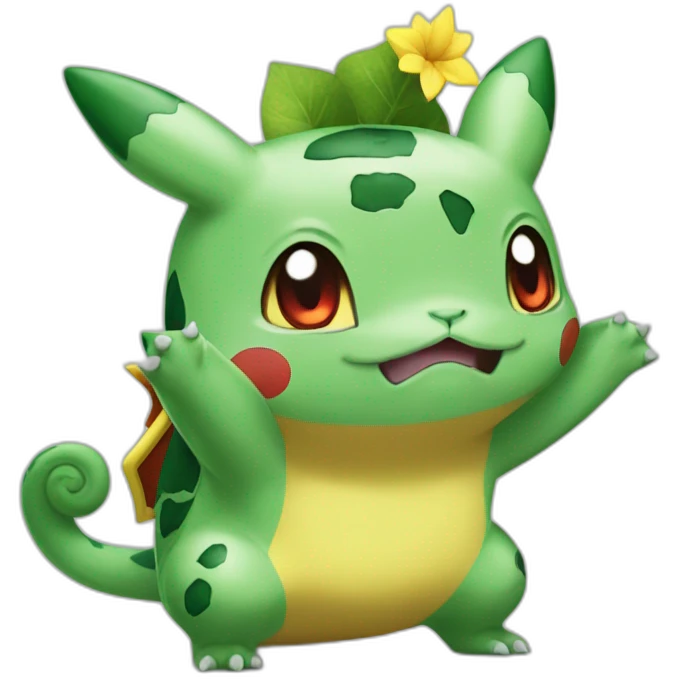 bulbasaur as Pikachu  emoji