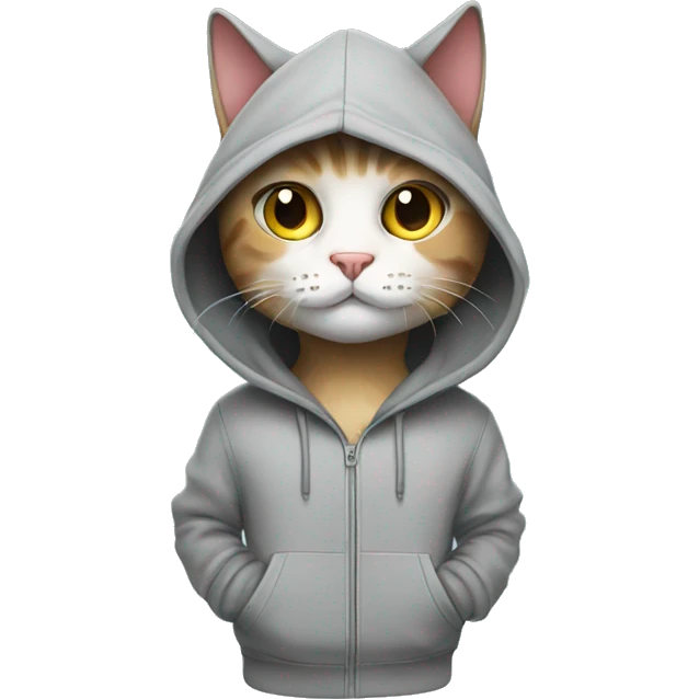 Cat with a hoodie  emoji
