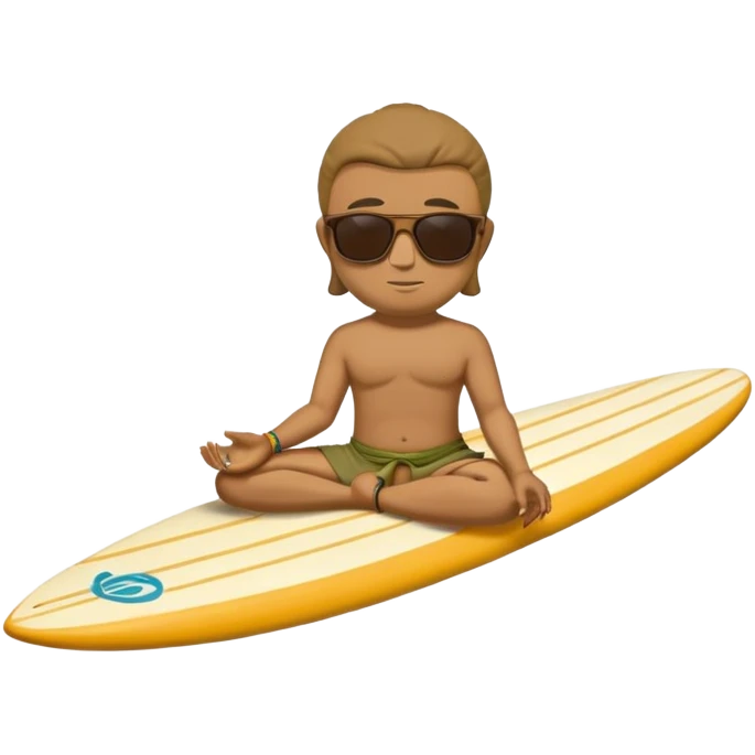 Meditating Buddha wearing sunglasses Jesus wearing sunglasses mohammed wearing sunglasses all on a surfboard emoji