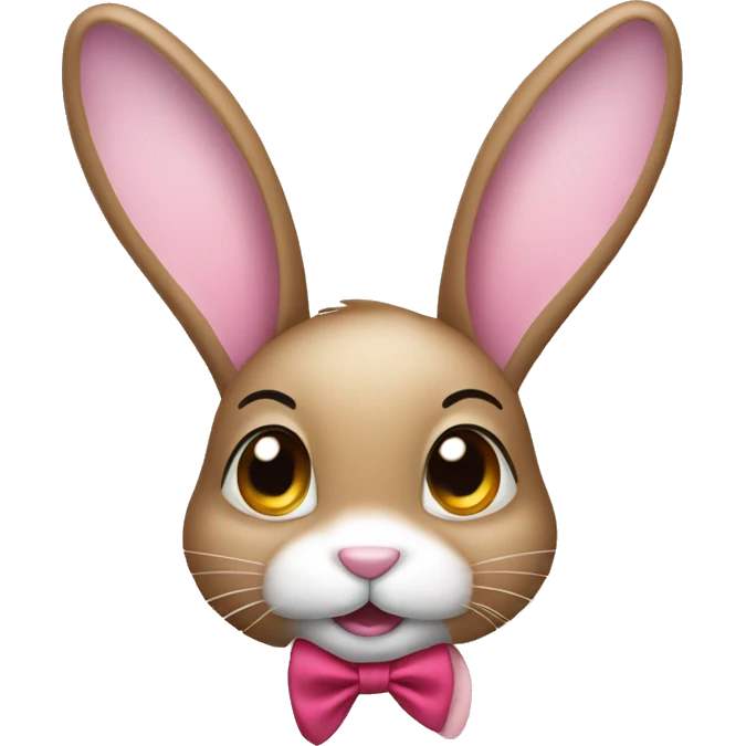 Bunny with a bow on it’s ear emoji