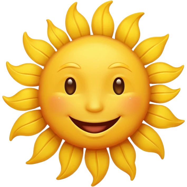 a happy sun emoji
