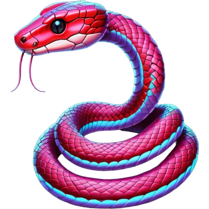 red glitter cyberpunk snake emoji