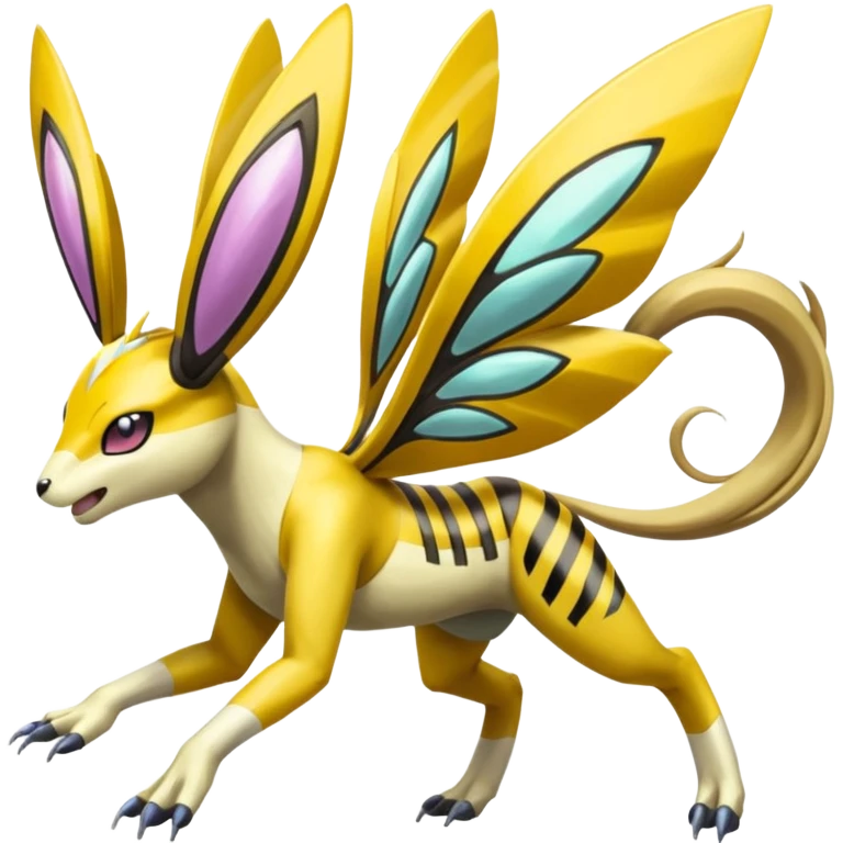 Meloetta-Renamon-Beedrill-Manectric-Palkia-Cresselia-fusion emoji