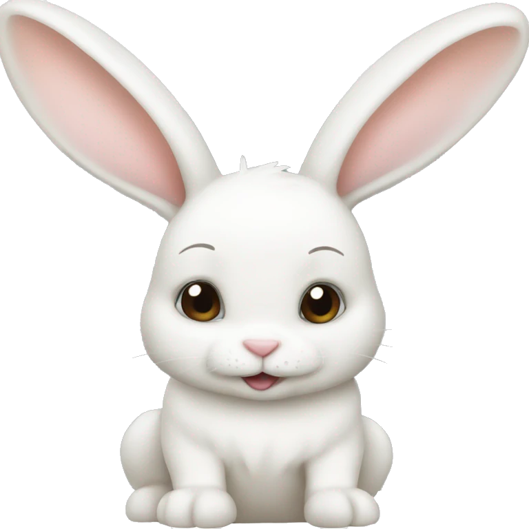 neutral Rabbit white baby rabbit emoji