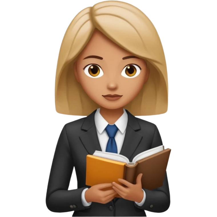 woman reading in suit emoji