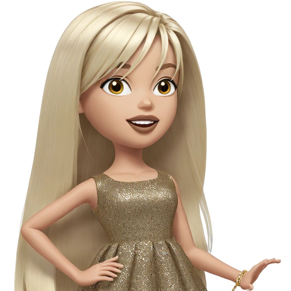 blonde girl in elegant dress emoji