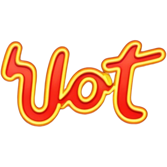 Neon signboard word "hot" emoji
