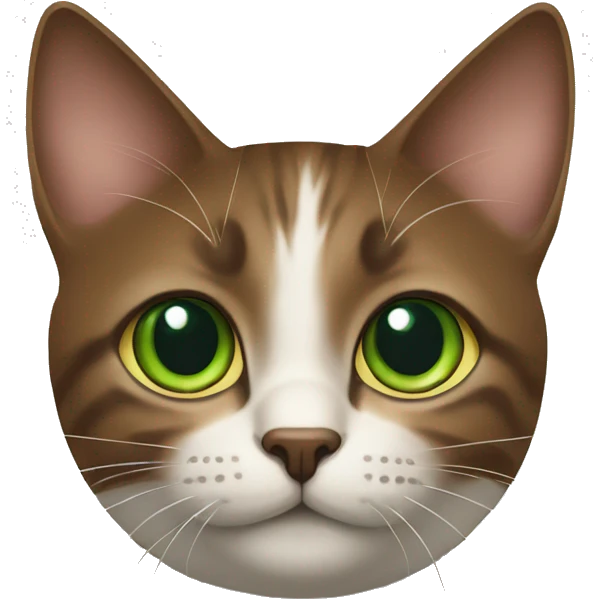 chat-tricolore-marron-yeux-vert emoji