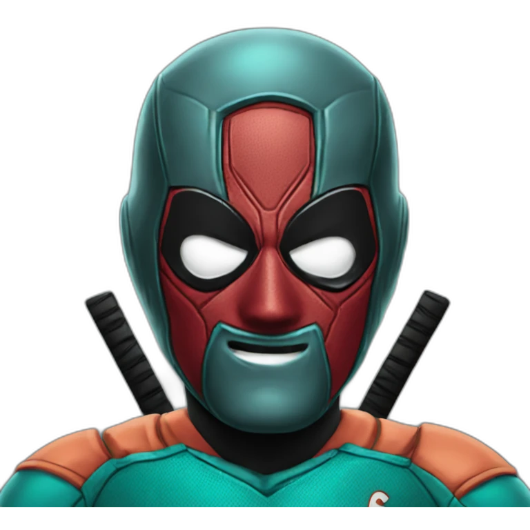 Deadpool in a dolphins jersey emoji