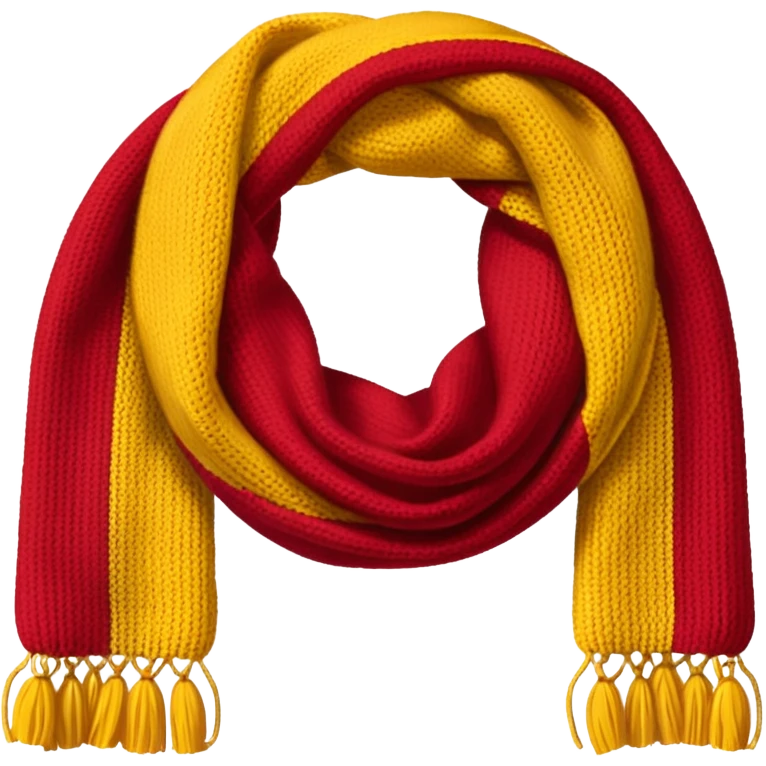 scarf: rojo y amarillo emoji