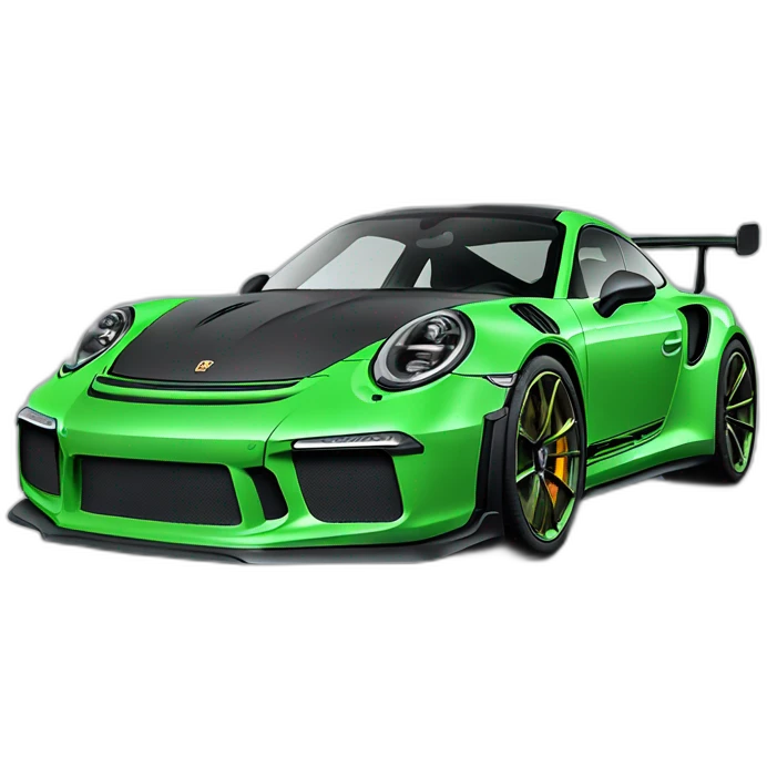 Porsche 911 gt3 rs Green  emoji