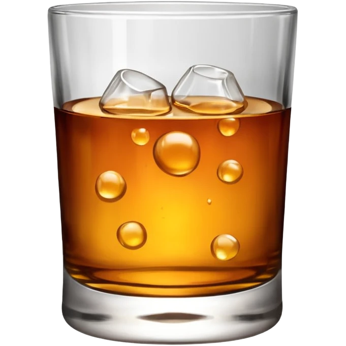 whiskey glass with Jim Beam whiskey emoji