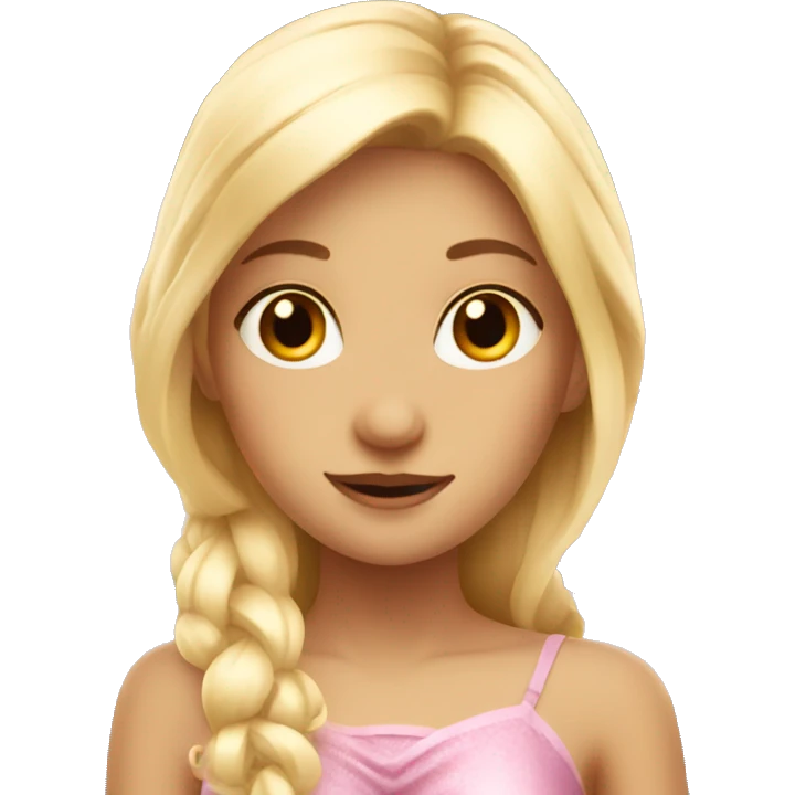 Pink blonde fairy with wings emoji