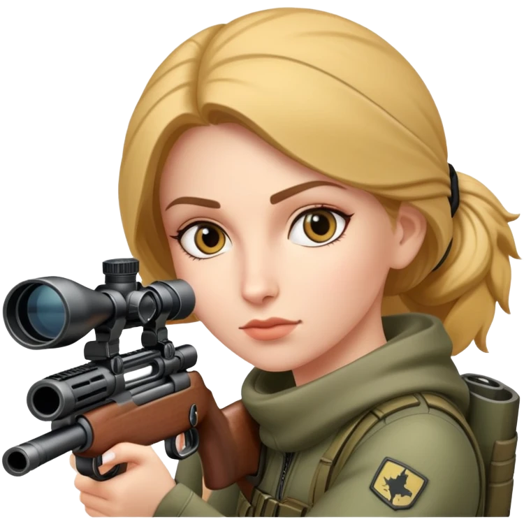Women with a sniper  emoji
