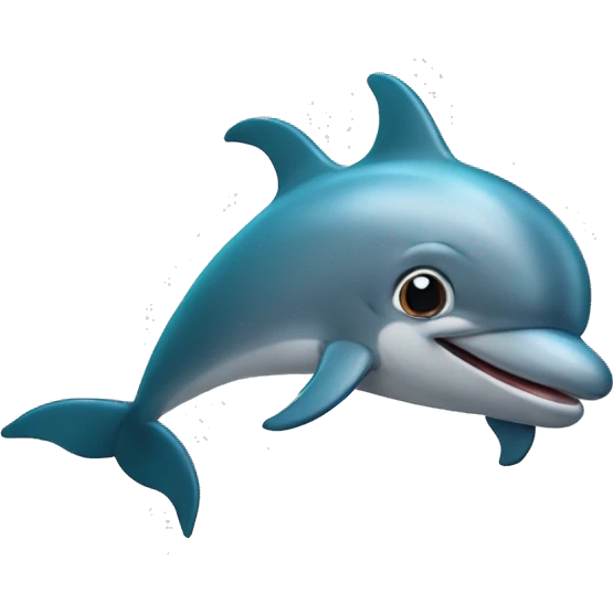 A dolphin with a bear head as its head  emoji