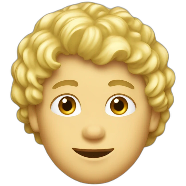 Garçon blond aux cheveux bouclé emoji