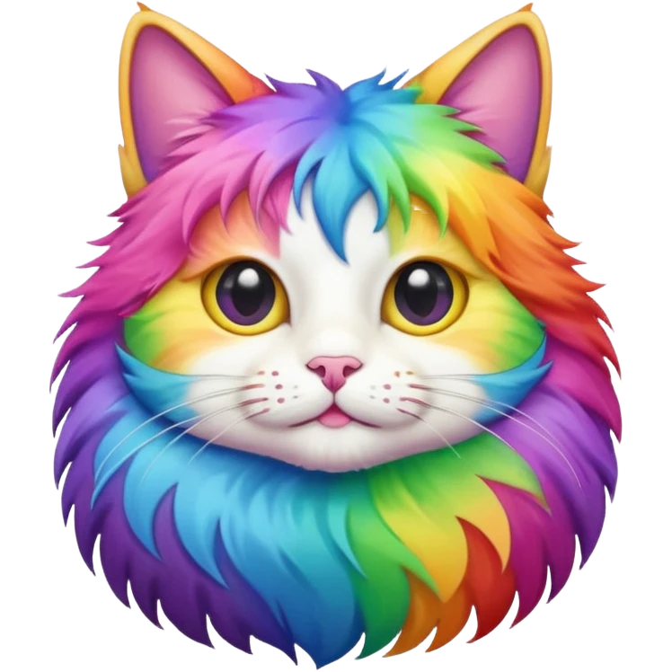 Rainbow cat emoji