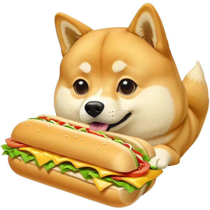 doge eating subway emoji