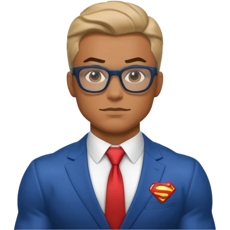 Glasses-Wearing super Heroe emoji